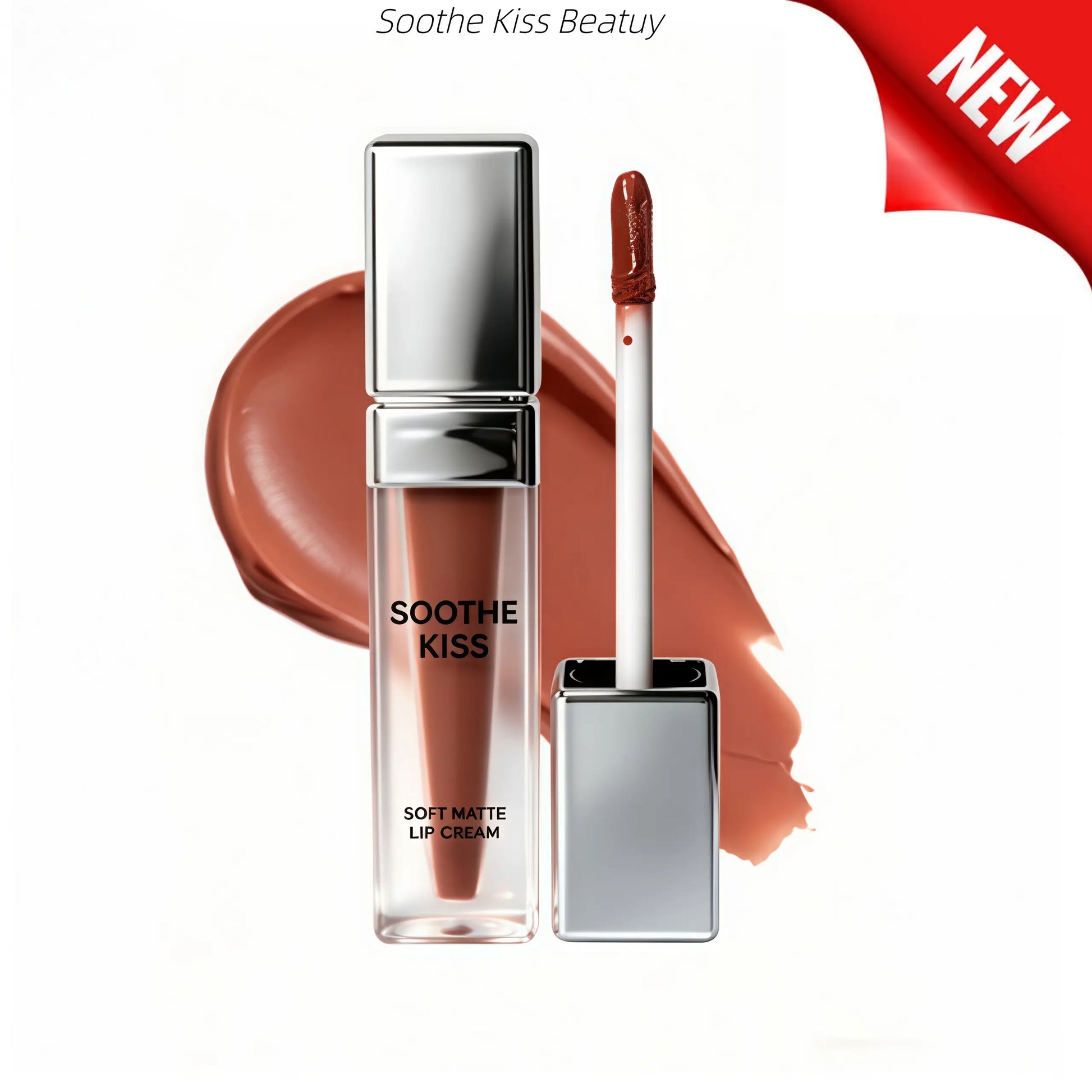 Soothe Kiss Soft Matte Lip Cream - 2-In-1 Long-Lasting Velvet Liquid Cosmetic, Lightweight Smooth Lip & Cheek Blush with Cheek Highlighter, for Adults & All Skin Types (Summer Vibes)