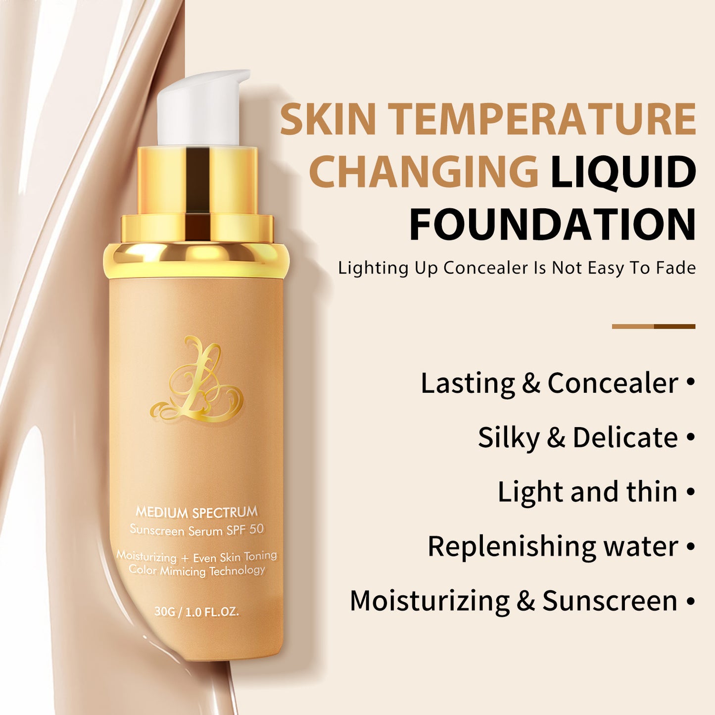 Color changing foundation